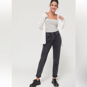 BDG High-Waisted Mom Jean - Washed Black Denim